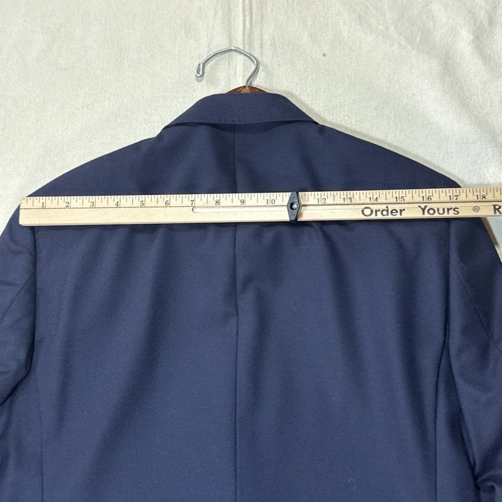 Strong Suit Blazer Mens 38S Blue Wool Flexo Sport Coat Jacket